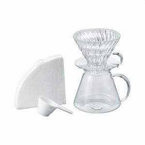 Simply Hario V60 Glass Brewing Kit + 40 Filter Pack