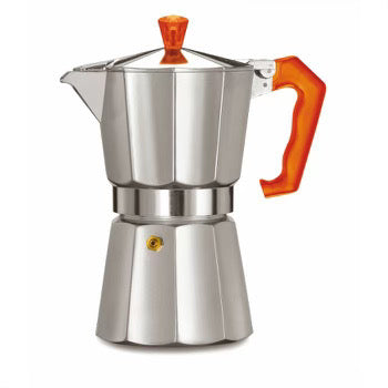 Pezzetti Italexpress Aluminium Moka Pot - 6 Cup Red